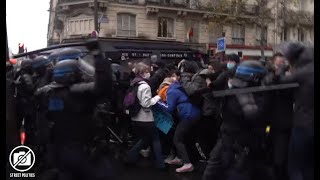 La police casse le cortège contre les lois sécurité et séparatisme - Paris 12/12/20