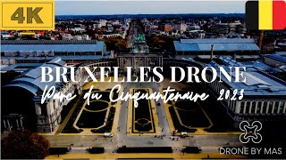 Parc du Cinquantenaire by Drone -  Bruxelles, Belgium 2022 || Orchestral background music