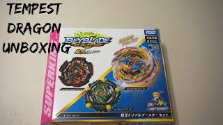 TEMPEST DRAGON UNBOXING! Beyblade Burst Sparking Triple Booster Set