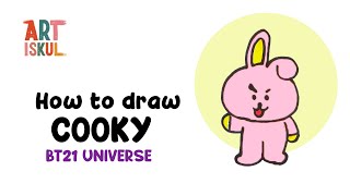 How to Draw BT21 COOKY | BTS Art Easy Drawing Tutorial for Beginners