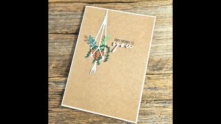 CARDMAKING Hanging Pot Plant handmade card