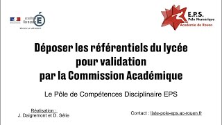 Déposer les référentiels du Lycée pour Validation par la commission Académique v1.3