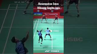 Momentum dapat kesempatan emas dibuang begitu saja 😲 #shorts #badminton #indonesiamaster subscribe 👇