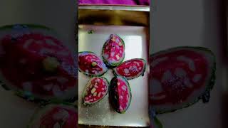 watermelon🍉 kaju burning kis kis ne khai hai comment kare #recipe #sweet #shortsfeed ##viralvideo