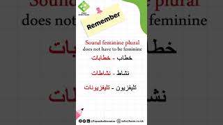 Remember 25: Sound feminine plural words does not have to be feminine.