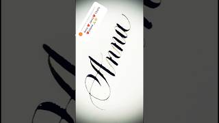 Copperplate calligraphy, tutorial: how I write your name #anna