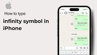 How to type infinity symbol in iPhone ( iOS ) 2025