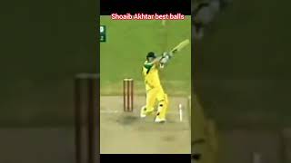 Shoaib Akhtar best balls Yorker and bouncers #shorts #cricket #shoaibakhtar