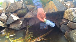 पावसाळी नाल्यात GOPRO सोडला मासे बघण्यासाठी,We put GoPro in rain water tunnel to see the fishes