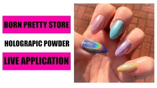 Born Pretty Holographic Powder | Live Application