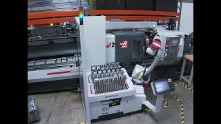 VID-197 Haas ST-20SS and a Turn Assist Essential with a Powered Parts Table Option  -Time Lapse