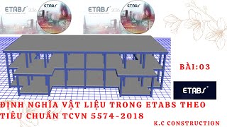 Định nghĩa vật liệu trong Etabs theo Tiêu Chuẩn Việt Nam TCVN 5574-2018 ( Bài 03)