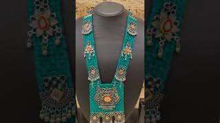 WHATSAPP +919322219437 TO ORDER- Mirror Work/Ghungroo Choker Necklace Set