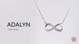 Diamond Infinity pendant in White Gold | Diamondère - Adalyn