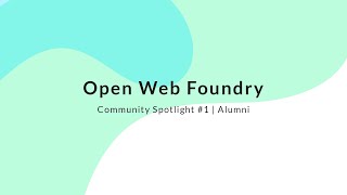 Community Spotlight #1 (Alumni) | Friday 23rd July 2021