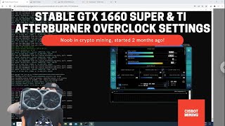 Crypto Mining in 2021 NVIDIA GTX 1660 SUPER & TI MOST STABLE OVER CLOCK SETTINGS! ξ ₿ 香港加密貨幣挖礦