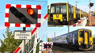 Metro & Mainline Trains at East Boldon Level Crossing, Tyne & Wear