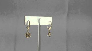 Vintage .50cts Round Diamond Dangle 14k Gold Earrings eBay item 120724422670