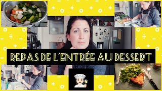 3 RECETTES 👩🏻‍🍳 Simples & Rapides !!! # Repas de l'entrée au dessert 🍽️