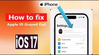 How To Fix Can't Access To Apple ID Or Apple ID Greyed Out Issue   SOLVED