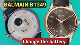 How to change the battery Balmain B1349 watch | Caliber F07115