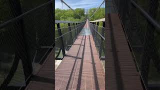 😱 Walking the World’s Longest Timber Towered Suspension Bridge! | RV America Y’all #travel #michigan