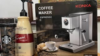 Konka Espresso Machine Unboxing and Testing