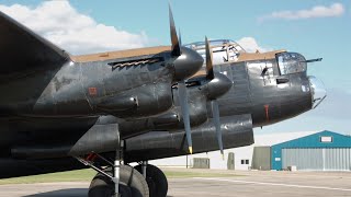 Big Old AVRO LANCASTER AIRPLANE ENGINES Cold Starting Up and Sound