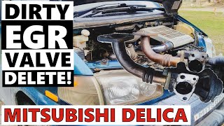 HOW TO REMOVE & BLANK  EGR VALVE ON MITSUBISHI DELICA | 4M40 EGR VALVE DELETE IN DETAILS | 1994-2007