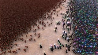 10 000 JEDI vs 40 000 SPARTANS - Ultimate Epic Battle Simulator - UEBS