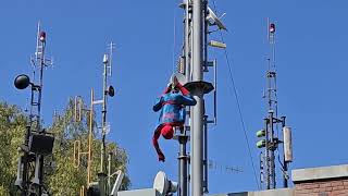 Spider-Man Swinging Above Avengers Campus at Disney California Adventure 5/12/23