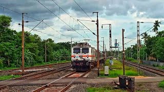 Aggressive 130 Kmph WAP-7 Sealdah Rajdhani+Duronto Attack (ER) Indian Railways