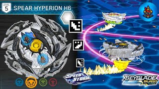 SPEAR HYPERION H6 GAMEPLAY + ALL OLD HYPERION QR CODES || BEYBLADE BURST SURGE APP