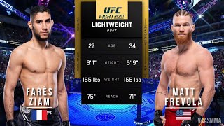 FARES ZIAM VS MATT FREVOLA FULL FIGHT UFC PARIS