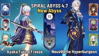 C0 Ayaka Furina Freeze | C0 Neuvillette Hyperburgeon | Spiral Abyss 4.7 Floor 12 | Genshin Impact