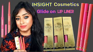 INSIGHT Cosmetics Glide on lipliner  for all skin tone/glide easily/Review and demo