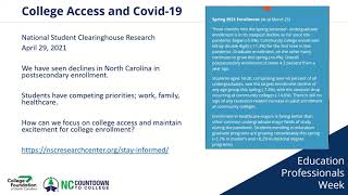 College Access and COVID-19 | Education Professionals Week