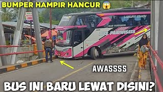 BARU LEWAT DISINI ⁉️LIHAT SKILL DRIVER INI DI TIKUNGAN SEMPIT😱|SAAT LEWAT JEMBATAN OMBILIN