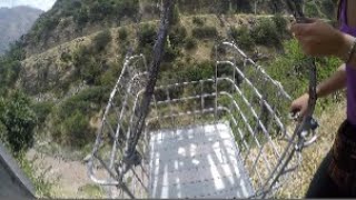 Bungee Jumping over the Maipo River in Chile, South America