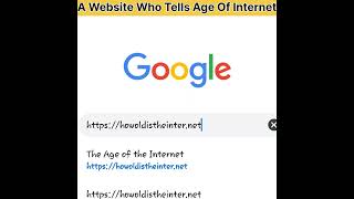 एक Website जो Internet 🌐 का age बताती है || Techy Shorts || #shorts #internet #age