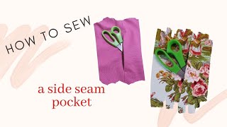 How to sew a side seam pocket.