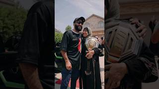 When Belal Muhammad met his mother as the welterweight champ of the world