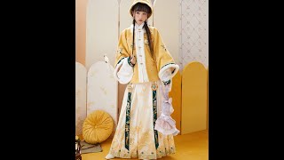 Begonia Yellow Embroidered Outfit Set