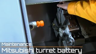 [TAKAMAZ Maintenance]三菱タレットアンプバッテリ交換＋原点設定/Mitsubishi turret battery replacement+origin point setting