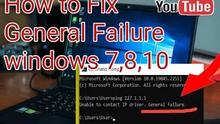 Ping General Failure | Paano E-Fixed ang System General Failure | Applicable to Windows 7,8,10,&11