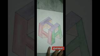 3d illusion drawing easy♥ ✨ ❤ 🤯🤯🤯🤯 #drawing #art #illusion #viral