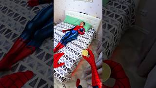 Spider-Man Pranked Sleeping Spider-Girl #shorts #funny #prank #spiderman #spidergirl #love #couple