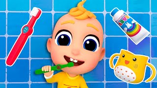 Brush Your Teeth Song | Healthy Habits | Nursery Rhymes & Kids Songs | Tinytots