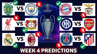 UEFA Champions League Week 4 Predictions & Betting Tips