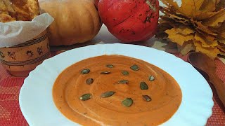 Крем-суп из запеченной тыквы со сливками / Creamy Roasted Pumpkin Soup Recipe